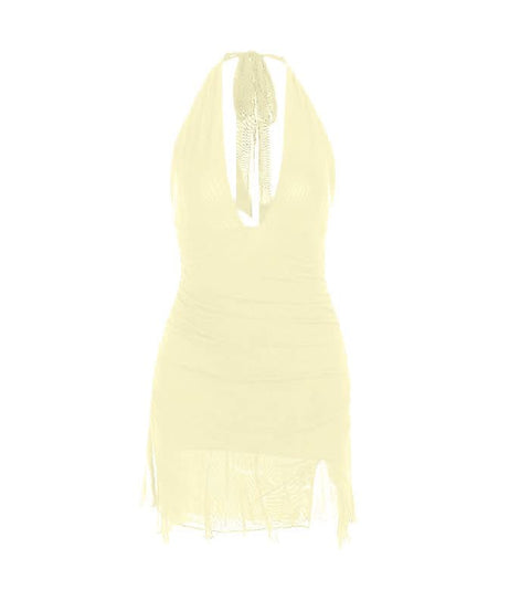 Sultry Black Halter Ruched Mini Dress - Your Ultimate Fall & Holiday Party Essential