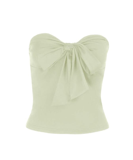 Chic Black Bowknot Strapless Top | Fall & Holiday Party Essential for Women