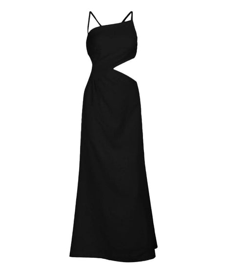 Chic Lemon Yellow Cut-Out Maxi Dress - Your Ultimate Resort & Vacation Gown