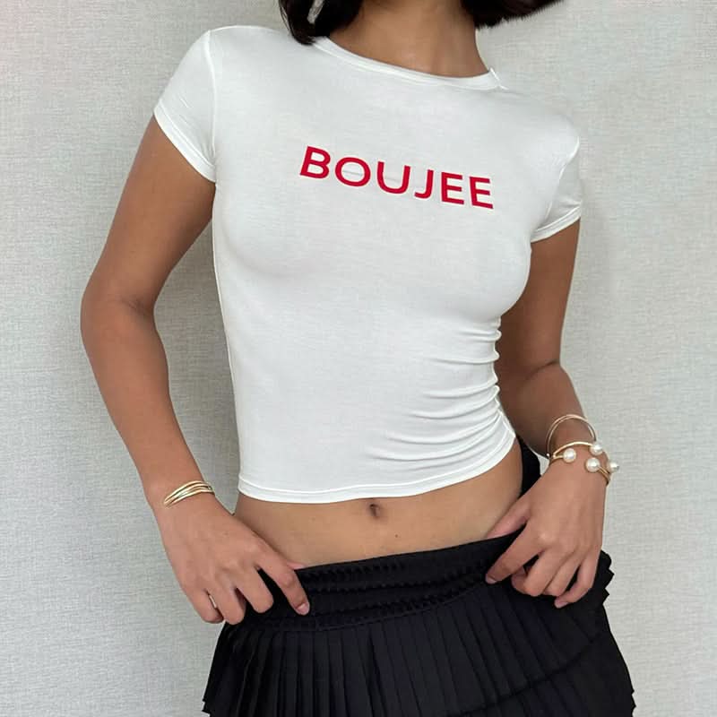 Women's Sassy 'Busy' Hearts Crop Top - Edgy Graphic Statement Tee