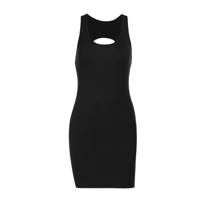 Effortless Chic Mocha Ribbed Bodycon Mini Dress with Back Cutout - Your Fall '25 Staple