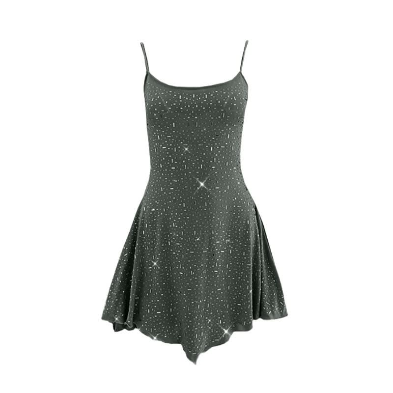 Dazzling Starlight Asymmetrical Cami Mini Dress – Your Go-To for Fall Parties & NYE