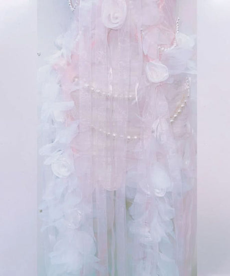 Enchanted Pearl & Floral Illusion Gown - Holiday Gala & Winter Wedding Ready