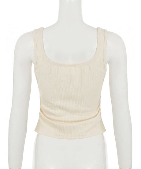 Retro Bloom Ribbed Tank Top - Cozy Chic Fall Layering Essential