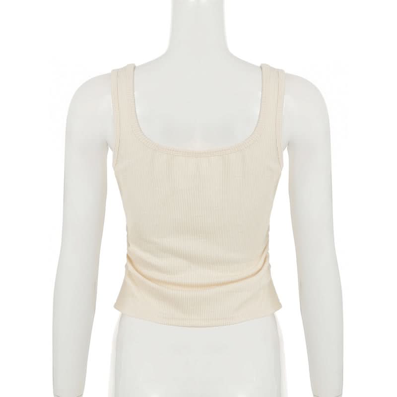 Retro Bloom Ribbed Tank Top - Cozy Chic Fall Layering Essential