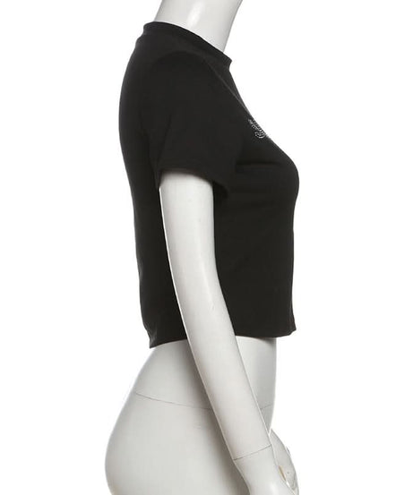 Fall Y2K SUPERBOY 11 Rhinestone Crop Top - Women's Sparkling Gameday Tee