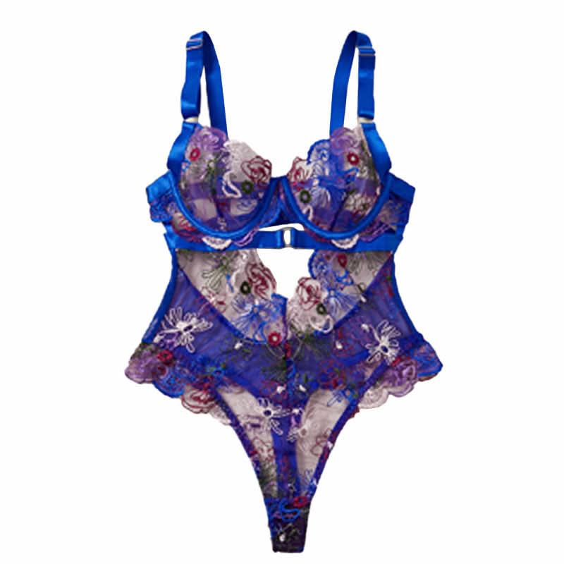 Vibrant Bloom Embroidered Mesh Bodysuit – Your Chic Fall & Holiday Statement Piece