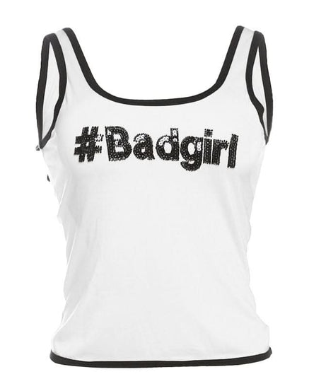 Sassy Sparkle: #Badgirl Sequin Tank Top – Your Go-To for Fall Fun & Halloween