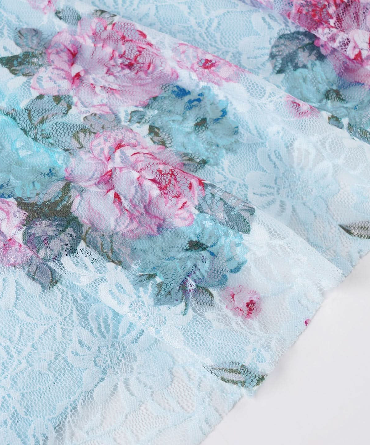 Romantic Autumn Rose Lace Maxi Skirt - Vintage Floral Mermaid Hem