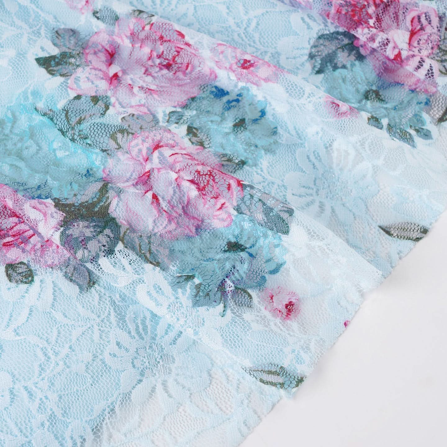 Romantic Autumn Rose Lace Maxi Skirt - Vintage Floral Mermaid Hem