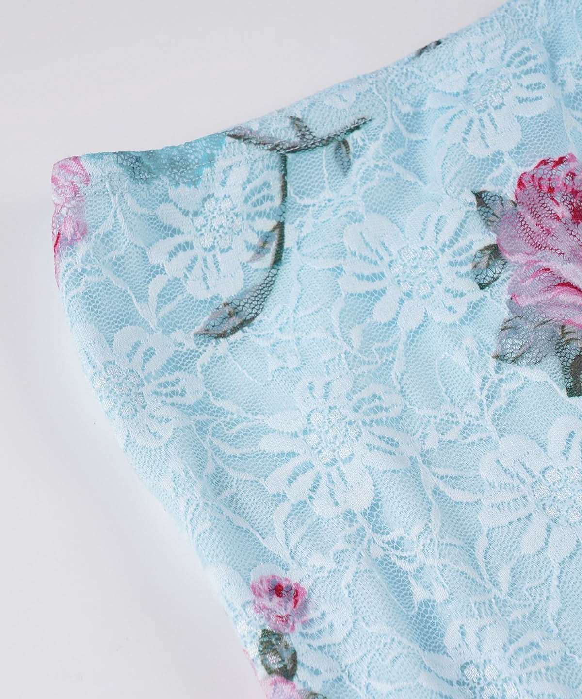 Romantic Autumn Rose Lace Maxi Skirt - Vintage Floral Mermaid Hem