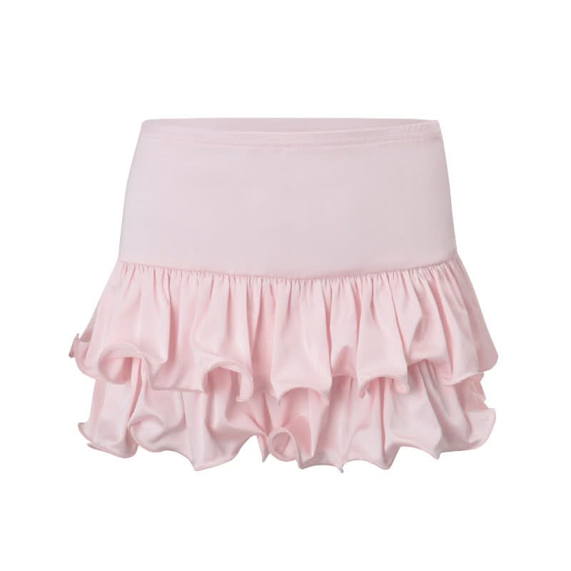Sweetheart Pink Satin Ruffle Mini Skirt - Flirty Fall & Holiday Party Style
