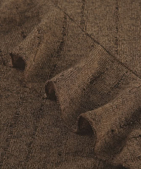 Effortless Fall Style: Asymmetrical Ruffle Mini Dress in Chic Mocha