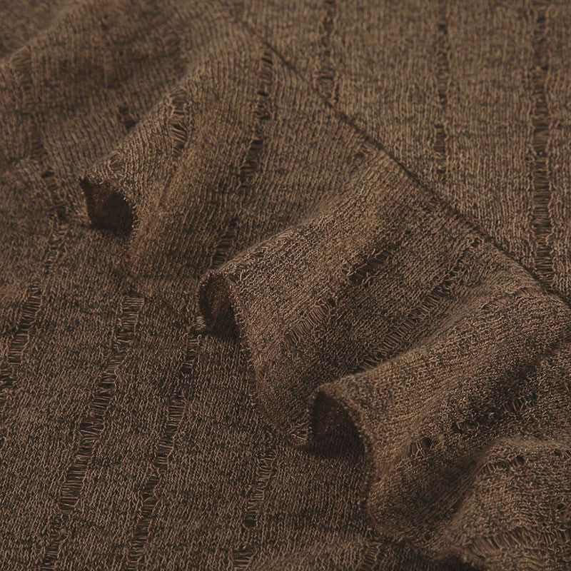 Effortless Fall Style: Asymmetrical Ruffle Mini Dress in Chic Mocha