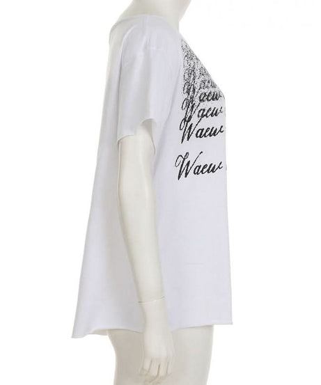 Effortless Edge: Women's Fall One-Shoulder Distressed Graphic Top