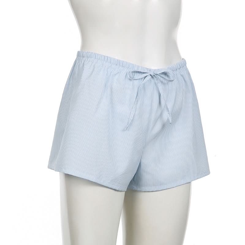 Cozy Striped Drawstring Lounge Shorts for Women | Your Go-To for Fall Comfort