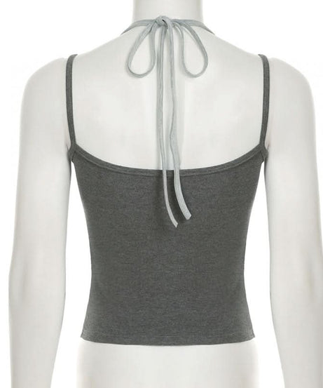 Clarence Bigelow Apothecary Layered Halter Tank Top with Lace Trim – Fall's Essential Chic