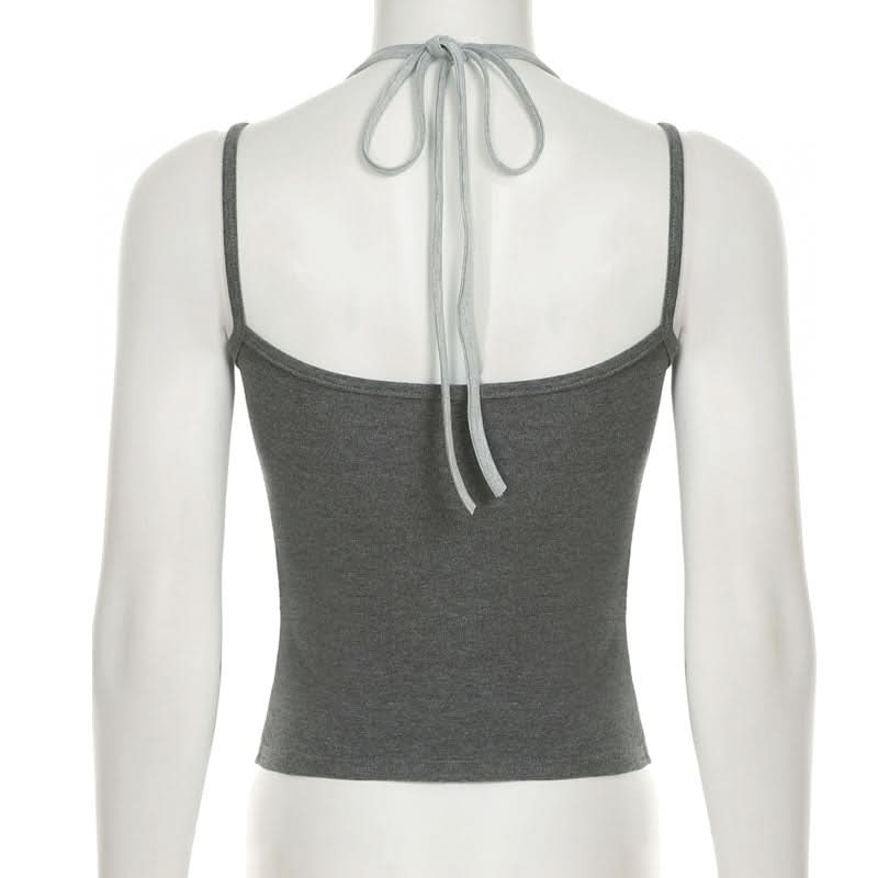 Clarence Bigelow Apothecary Layered Halter Tank Top with Lace Trim – Fall's Essential Chic