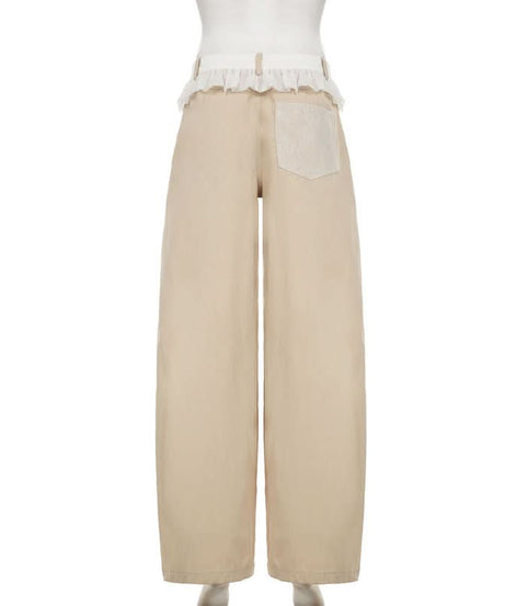 Chic Ruched Waist Wide Leg Pants - Effortless Fall Style for Women