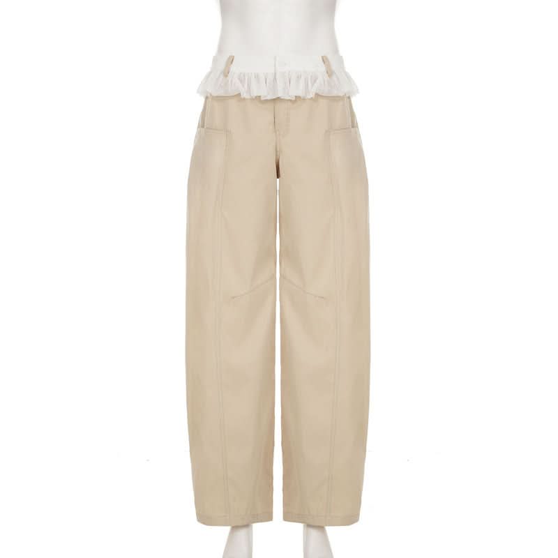 Chic Ruched Waist Wide Leg Pants - Effortless Fall Style for Women