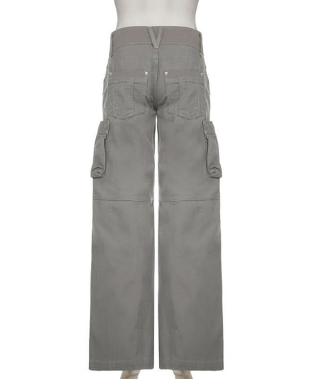 Women's High-Rise Wide-Leg Cargo Pants - Chic Fall Style & Comfort