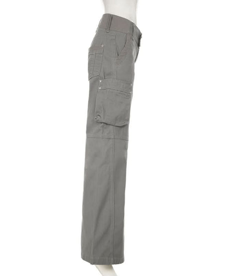 Women's High-Rise Wide-Leg Cargo Pants - Chic Fall Style & Comfort