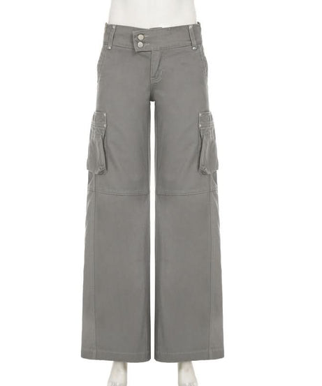 Women's High-Rise Wide-Leg Cargo Pants - Chic Fall Style & Comfort