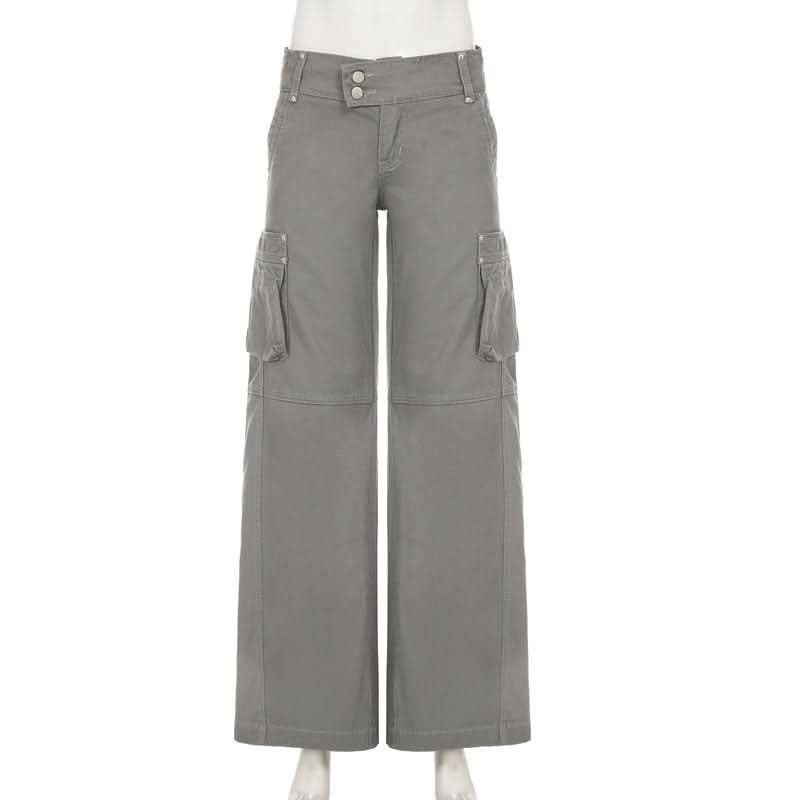 Women's High-Rise Wide-Leg Cargo Pants - Chic Fall Style & Comfort