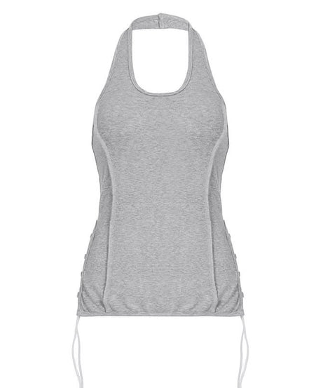Effortless Chic: Women's Ribbed Halter Drawstring Cami – Your Fall Layering Essential