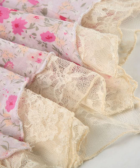 Dreamy Pink Floral Halter Peplum Top - Sweet Lace Trim & Vacation Ready Style