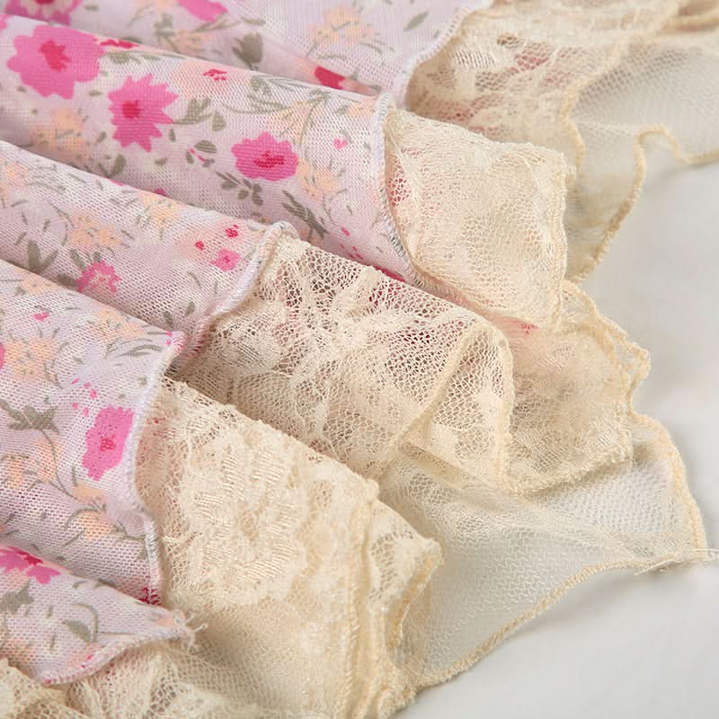 Dreamy Pink Floral Halter Peplum Top - Sweet Lace Trim & Vacation Ready Style