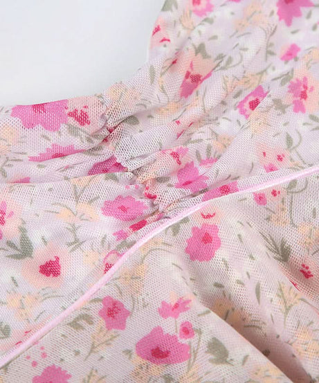 Dreamy Pink Floral Halter Peplum Top - Sweet Lace Trim & Vacation Ready Style