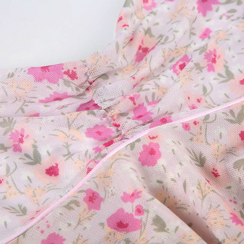 Dreamy Pink Floral Halter Peplum Top - Sweet Lace Trim & Vacation Ready Style