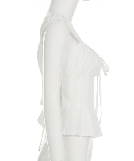 Autumn Bloom Sweetheart Peplum Blouse | Chic Puff Sleeve Tie-Front Top for Fall & Holidays