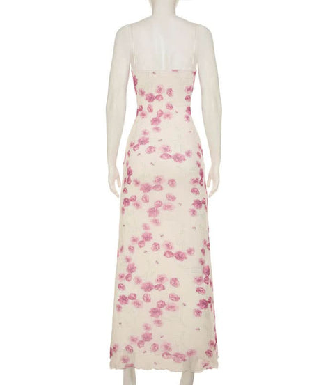 Romantic Floral Lace Maxi Slip Dress - Autumn Bloom & Versatile Chic