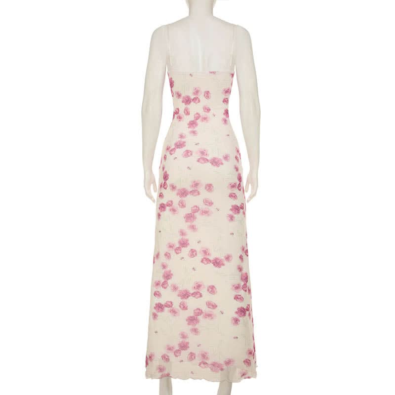 Romantic Floral Lace Maxi Slip Dress - Autumn Bloom & Versatile Chic