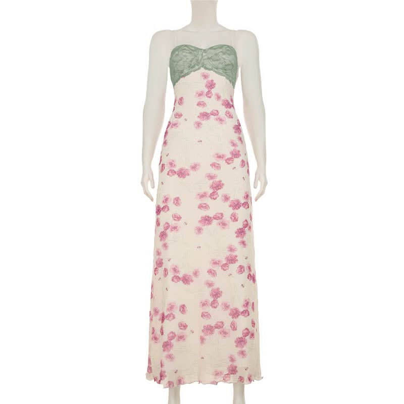 Romantic Floral Lace Maxi Slip Dress - Autumn Bloom & Versatile Chic