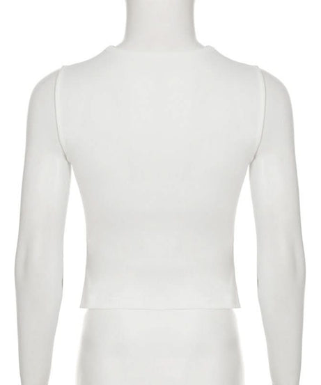 Romantic Eyelet Lace Tie-Front Sleeveless Blouse - Your Essential Fall Layering Piece