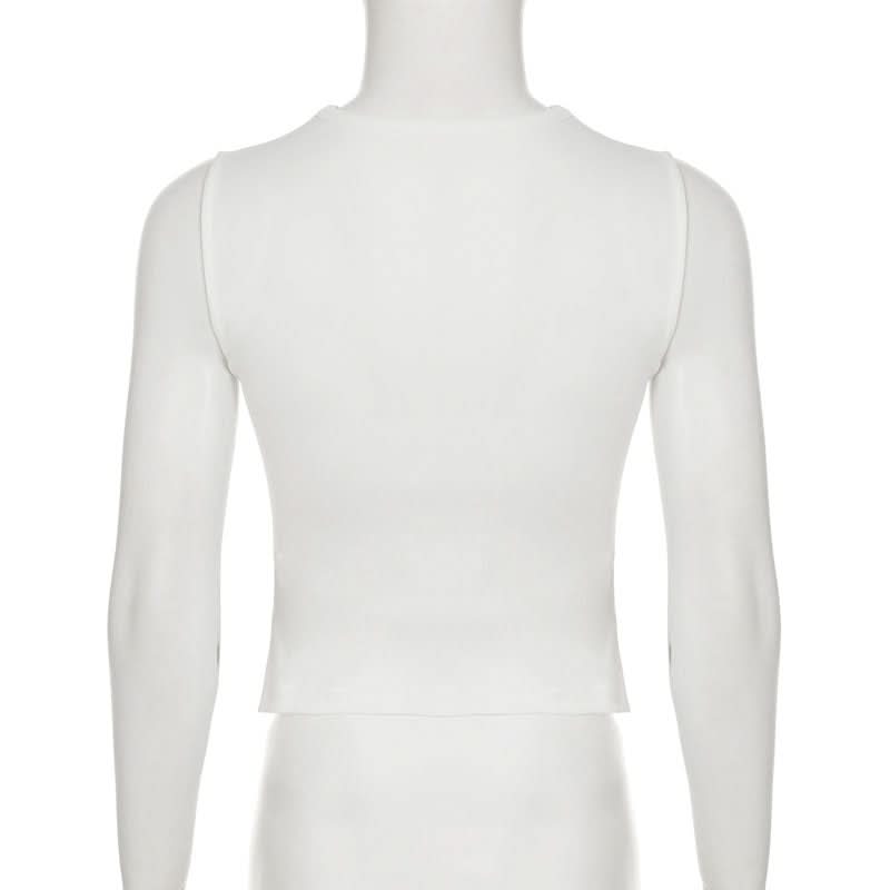 Romantic Eyelet Lace Tie-Front Sleeveless Blouse - Your Essential Fall Layering Piece