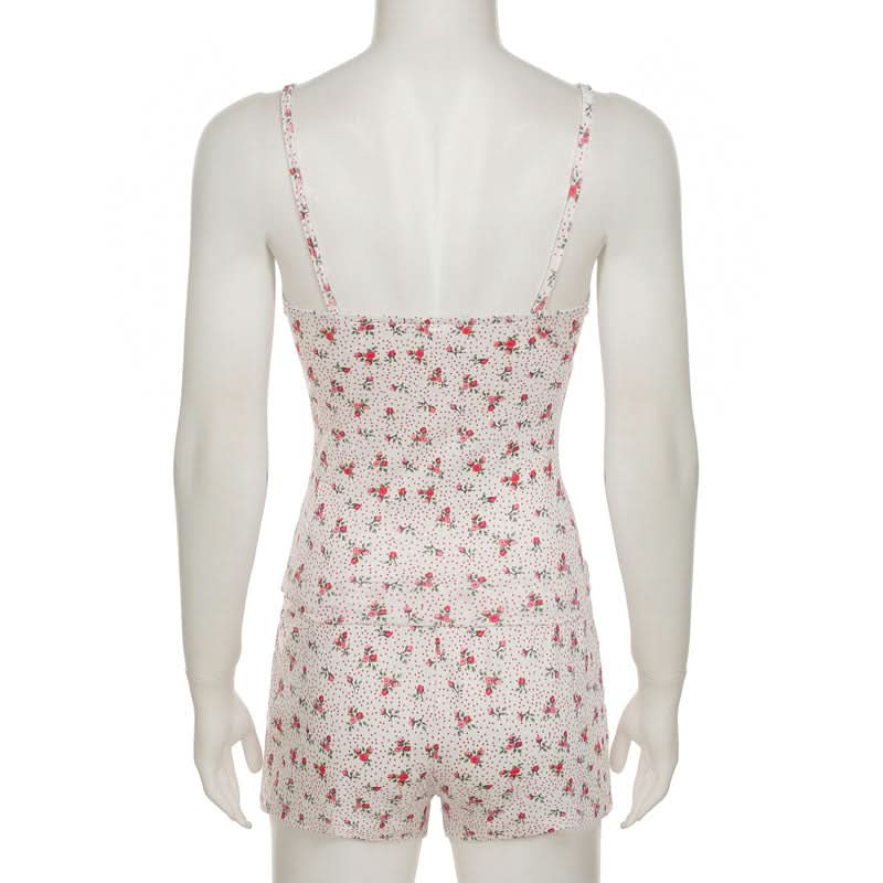 Blush Blooms Cami & Shorts Lounge Set - Sweet & Cozy Fall Comfort