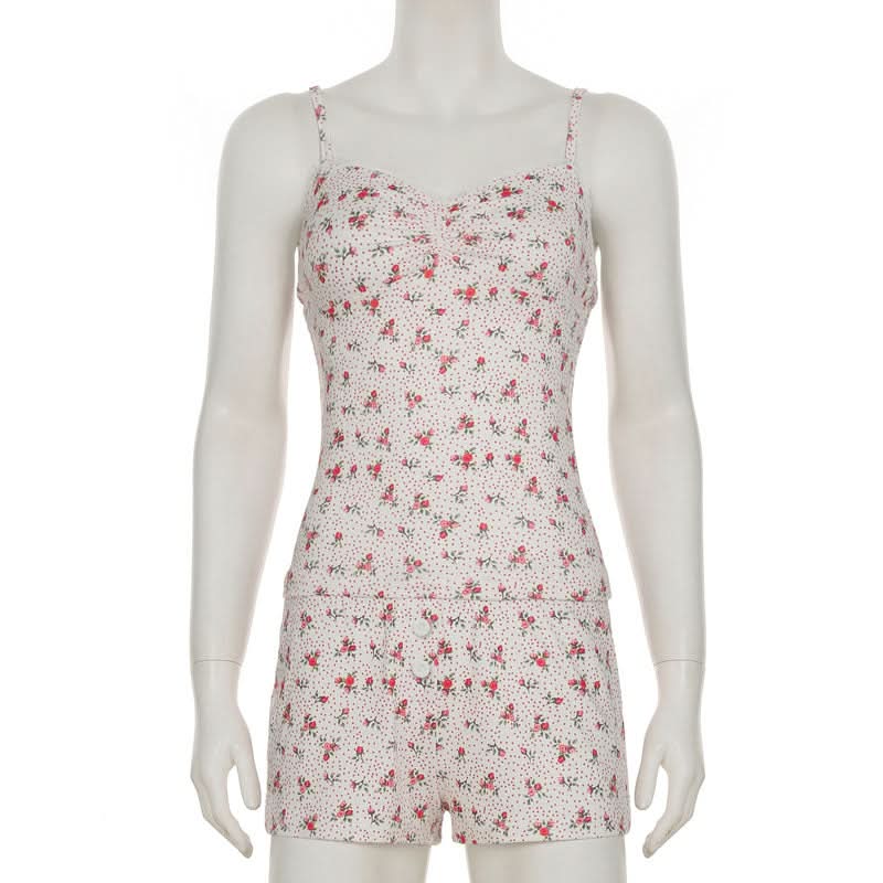 Blush Blooms Cami & Shorts Lounge Set - Sweet & Cozy Fall Comfort