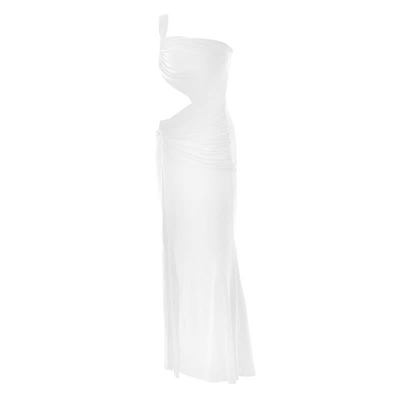 Black One-Shoulder Cut-Out Maxi Dress: Your Daring Fall & Holiday Party Statement