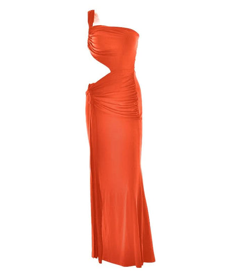 Black One-Shoulder Cut-Out Maxi Dress: Your Daring Fall & Holiday Party Statement