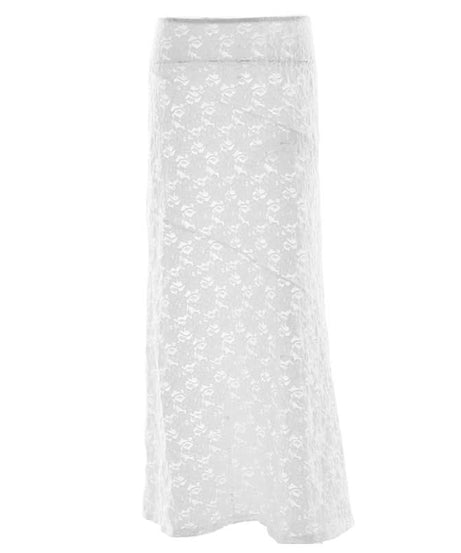 Fall Glam Black Lace Maxi Skirt - Sheer Elegance for Halloween & Holiday Parties