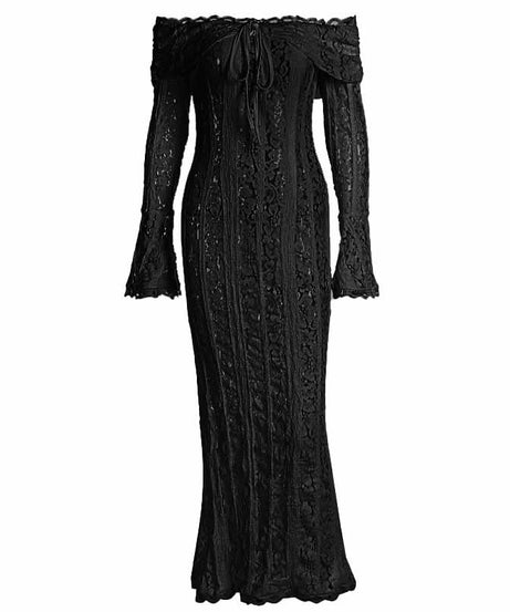 Dreamy White Lace Off-Shoulder Maxi Dress - Your Winter Getaway & Bridal Event Essential