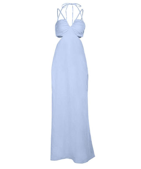 Dusty Rose Criss-Cross Halter Cut-Out Maxi Dress - Your Fall Getaway & Resort Chic Essential