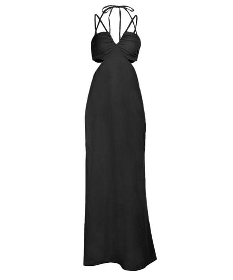 Dusty Rose Criss-Cross Halter Cut-Out Maxi Dress - Your Fall Getaway & Resort Chic Essential