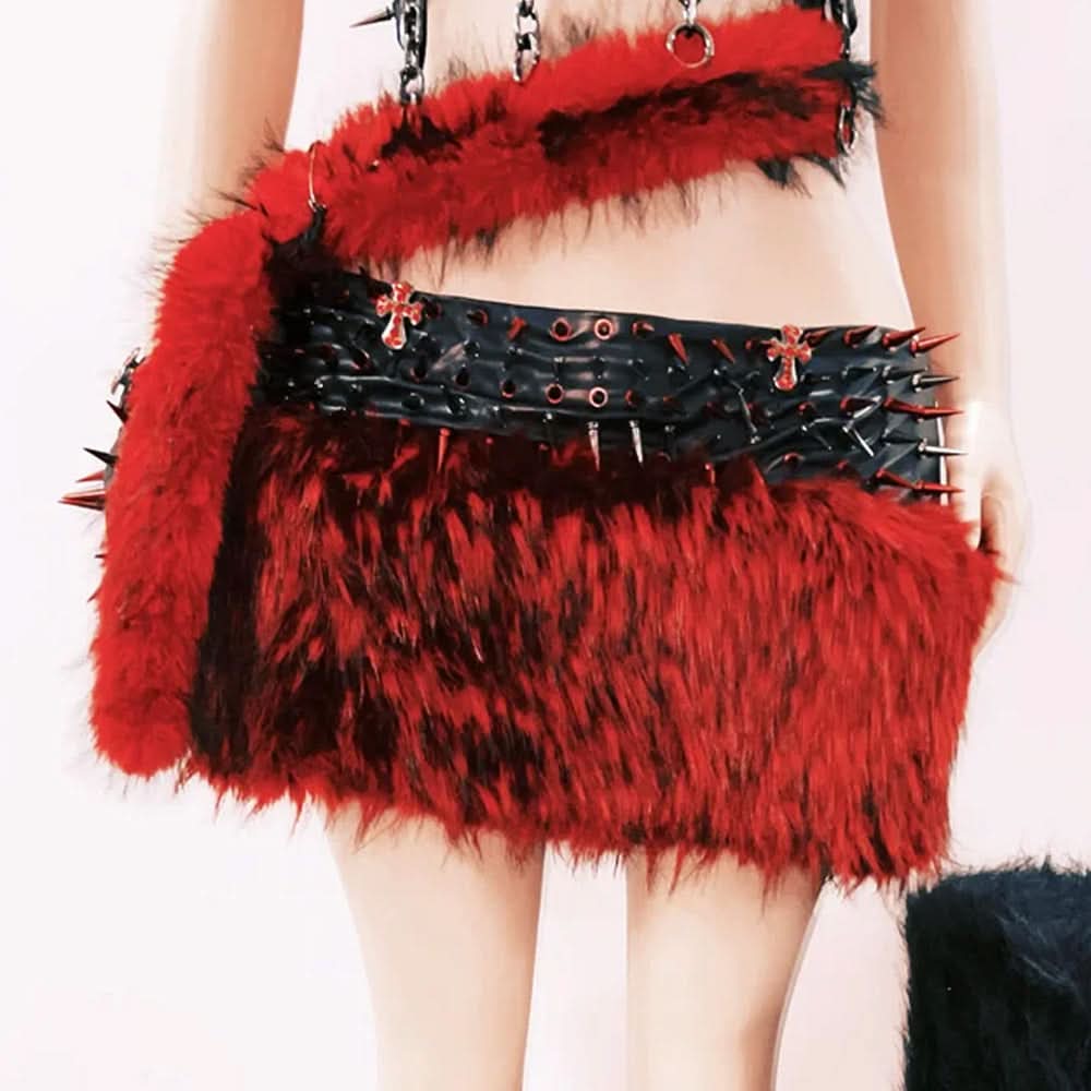 Dare to Rule: Spiked Faux Leather Halter Top | Gothic Halloween Rave Clubwear for Women