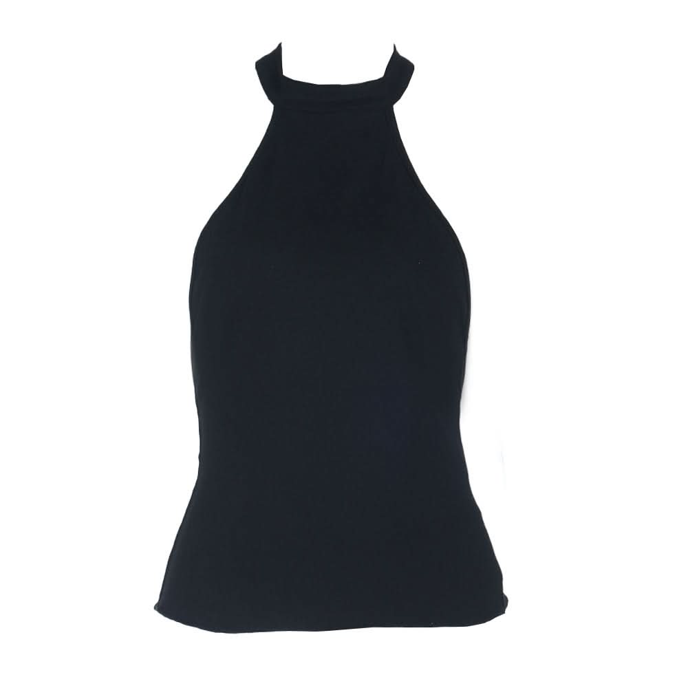 Elevated Black Halter Backless Top - Fall Chic & Ready for Holiday Parties
