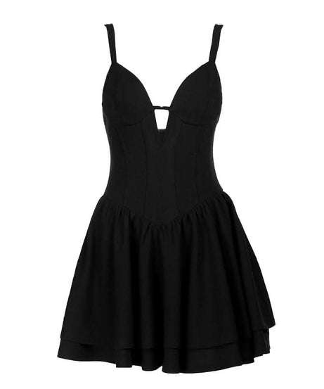 Burgundy Sweetheart Corset Skater Mini Dress - Your Fall & Holiday Party Essential